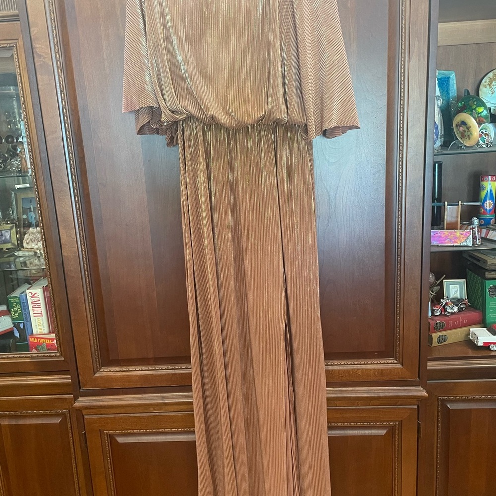 Elegant Bronze Maxi Dress